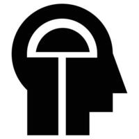 Abstract Black and White Head Illustration vector