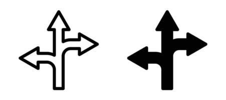 Three directions icon collection vector