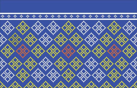 abstract blue and yellow pattern with geometric shapes vector