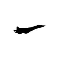 Jet Fighter Silhouette, Fighter aircraft are military aircraft designed primarily for air-to-air combat. Size and Color Editable vector