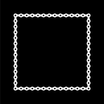 Frame Work in Square Shape for Picture or Photo Image Create from Silhouette Chain of the Motorcycle, Bike, Bicycle or Machine. Size Editable vector