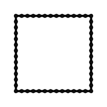 Frame Work in Square Shape for Picture or Photo Image Create from Silhouette Chain of the Motorcycle, Bike, Bicycle or Machine. vector