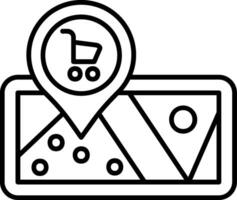 Location Outline Icon vector