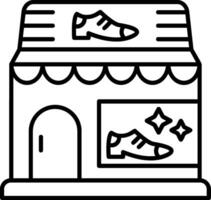 Shoe Shop Outline Style Icon vector