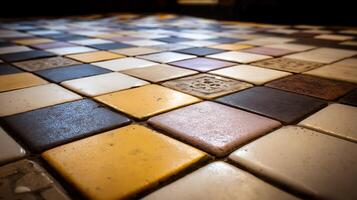 Textured Square Tiles with Subtle Color Variations and Depth. photo