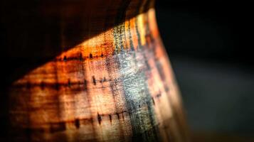 Close up macro view of aged wood grain with dramatic light. photo
