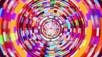 färgrik abstrakt bild av en cirkulär mönster vj slinga bakgrund animering video