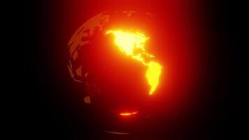Orange sun earth projection VJ loop background video