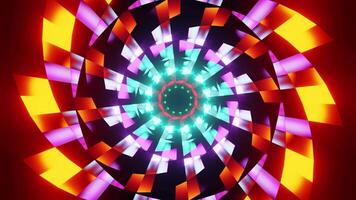 Colorful abstract image of a circular design VJ loop background video