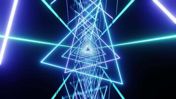 Cold Ice VJ loop background with rotated triangles and mirrored floor tunnel video