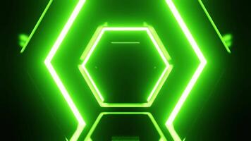 hexágono tóxico verde túnel vj ciclo fundo animação video
