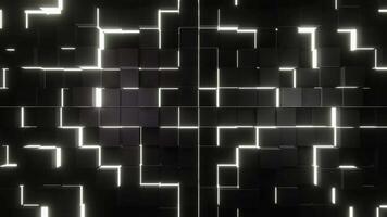Black background moved wall with white lighting VJ loop video