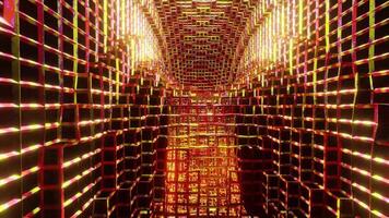 kubisk kristall Spindel färgad netto rörelse vj slinga bakgrund video