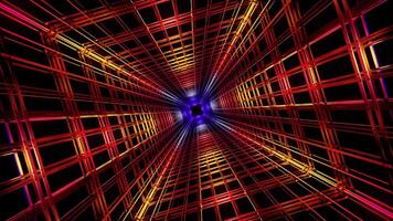 tråd fyrkant färgad tunnel roterad disko vj slinga video