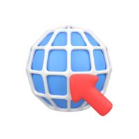 Internet connection isolated 3d render icon illustration png