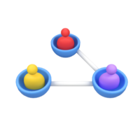 People connection isolated 3d render icon illustration png
