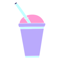 purple ice cream drink icon on transparent background png
