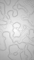 Vertical white abstract topographic loop animation. Clean 4K seamless motion background for minimalist design, UI UX, or presentation visuals video