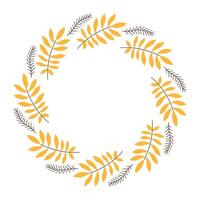 Ash Leaves Wreath vector