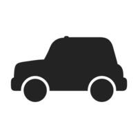Car icon silhouette. Illustration side view isolated on white background vector