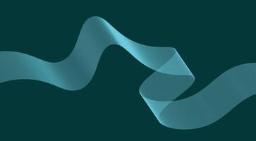 Wavy Blend Lines Abstract Background Cyan Color Curved Design Illustration vector