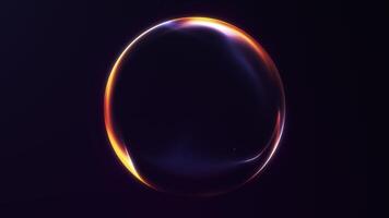 Abstract 3D glowing sphere with navy and orange gradient Smooth 4K seamless loop perfect for sci fi tech visuals or futuristic background use video
