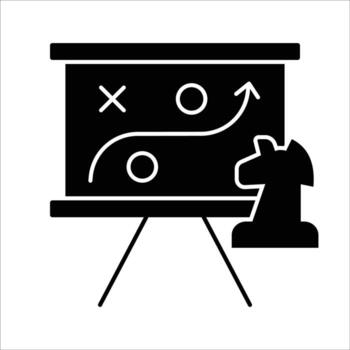 Single Icon Strategy. Perfect for Presentation, Website, apps, etc. Icon Solid Style vector