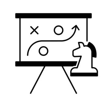 Single Icon Strategy. Perfect for Presentation, Website, apps, etc. Icon Mixed Style vector