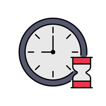 Single Icon Deadline. Perfect for Presentation, Website, apps, etc. Icon Line Color Style vector