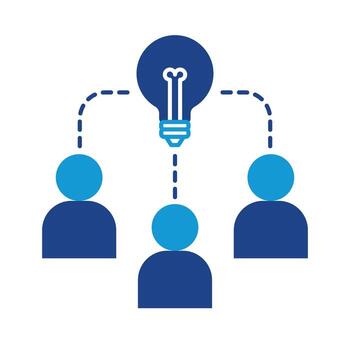 Single Icon Brainstorming. Perfect for Presentation, Website, apps, etc. Icon Glyph Style vector