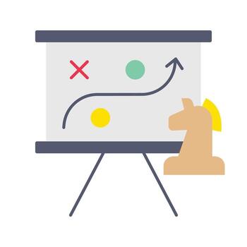 Single Icon Strategy. Perfect for Presentation, Website, apps, etc. Icon Flat Style vector