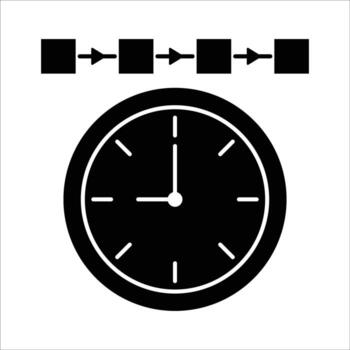 Single Icon Time Management. Perfect for Presentation, Website, apps, etc. Icon Solid Style vector