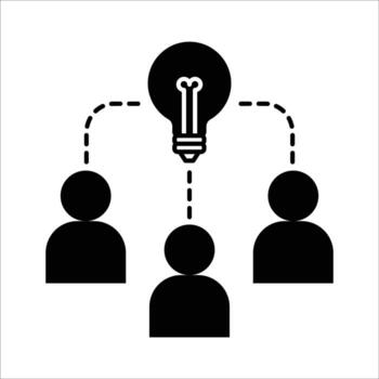 Single Icon Brainstorming. Perfect for Presentation, Website, apps, etc. Icon Solid Style vector