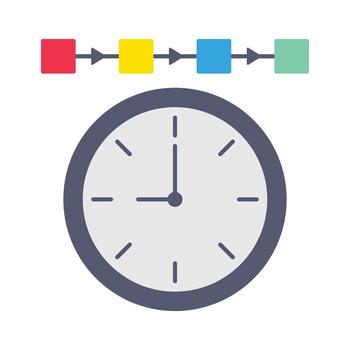 Single Icon Time Management. Perfect for Presentation, Website, apps, etc. Icon Flat Style vector