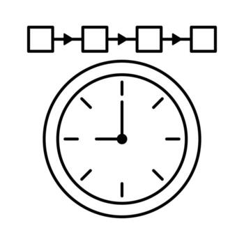 Single Icon Time Management. Perfect for Presentation, Website, apps, etc. Icon Outline Style vector