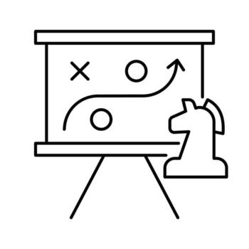 Single Icon Strategy. Perfect for Presentation, Website, apps, etc. Icon Outline Style vector