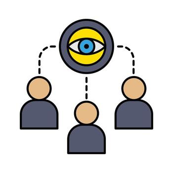 Single Icon Recruitment. Perfect for Presentation, Website, apps, etc. Icon Line Color Style vector