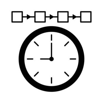 Single Icon Time Management. Perfect for Presentation, Website, apps, etc. Icon Mixed Style vector