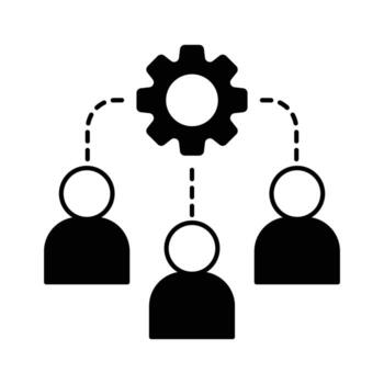 Single Icon People Management. Perfect for Presentation, Website, apps, etc. Icon Mixed Style vector