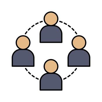 Single Icon Interaction. Perfect for Presentation, Website, apps, etc. Icon Line Color Style vector