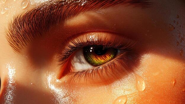 Mesmerizing Luminous Face 3D Render of Ethereal Female Portrait photo