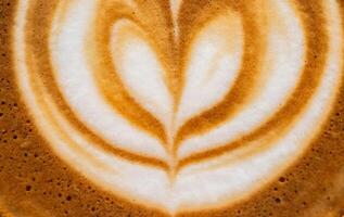 Full frame shot of the surface of hot latte coffee. photo