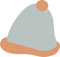A light blue beanie hat with a fluffy pom-pom on top. png