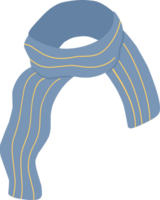 A long blue striped scarf for keeping warm in the fall. png