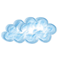 soft fluffy blue cloud element png