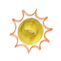 bright yellownsun cartoon element png