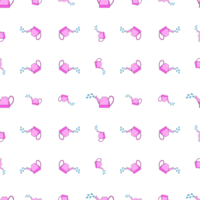 seamless pattern with plant waterer png