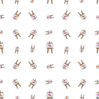 Canvas pattern with rocket image png
