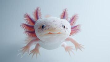Axolotl Portrait Cute Amphibian Underwater Creature Aquatic Pet Animal photo