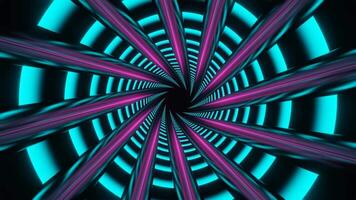 Rosa e ciano movimento dentro a espiral fundo vj ciclo dentro 4k video
